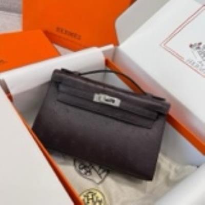 cheap quality Hermes ostrich Graphite PHW